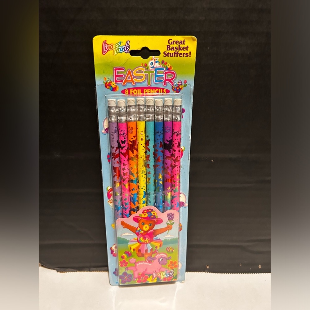 Vtg (4 Pk) Lisa Frank Foil Pencils Butterflies 8 Ct Easter - Picture 5 of 6